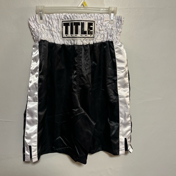 Title Women's Black and White Athletic Shorts - Picture 1 of 5